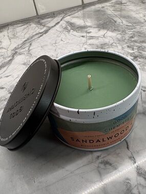 Chemistry Sandalwood + candle in tin